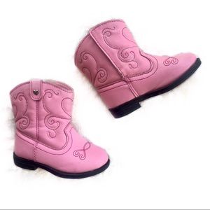 pink western cowgirl boots baby toddler size 5